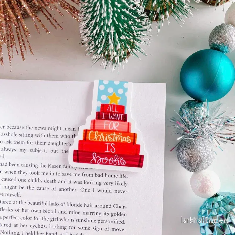 Magnetiskt bokmärke – All I Want For Christmas Is Books
