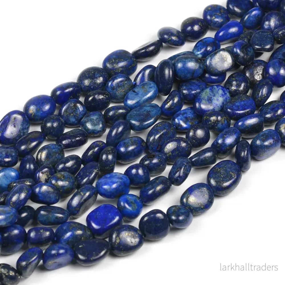 Lapis lazuli pärlor, nuggets, 5-9mm - Bild 2