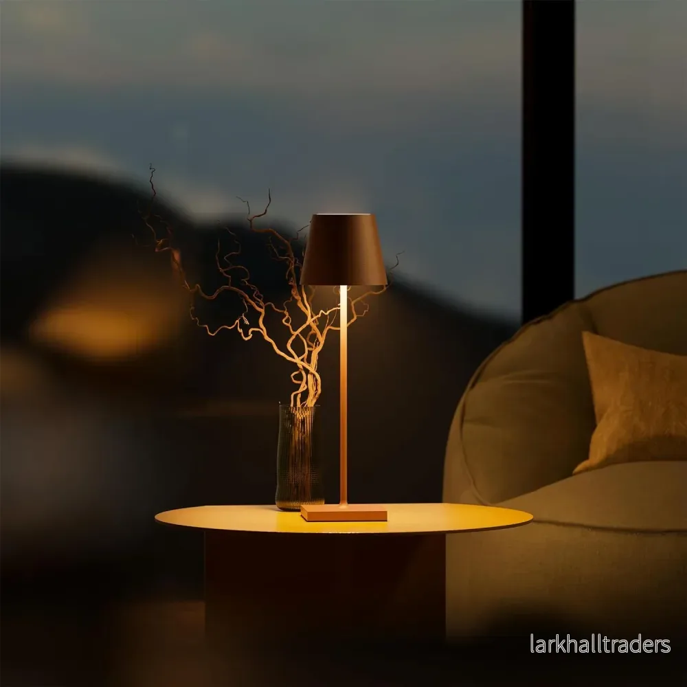 LumoTall – Dimbar svart bordslampa med touchkontroll och trådlös uppladdning (38 cm) LumoTall – Dimbar svart bordslampa med touchkontroll och trådlös uppladdning (38 cm)