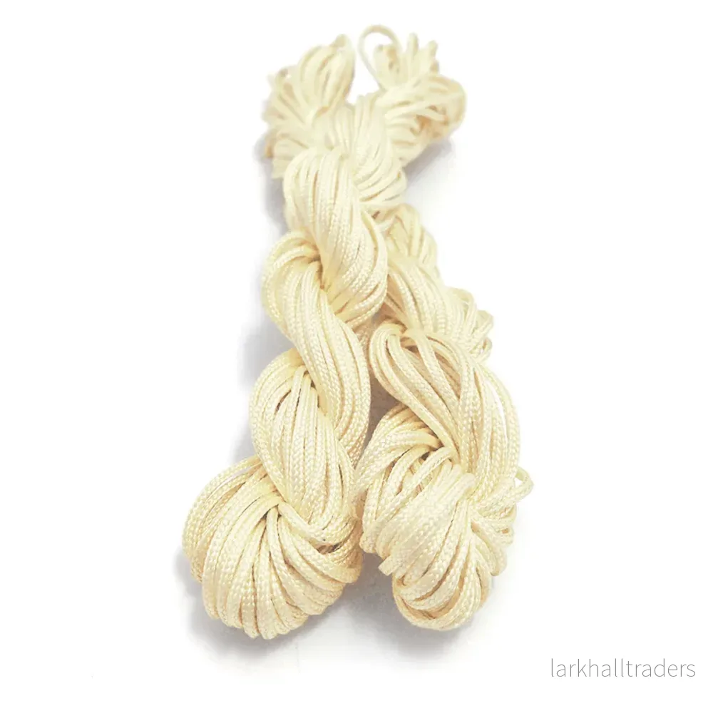 Knytsnöre, ivory, 12m