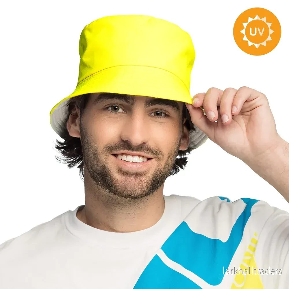 Bucket hat, neon gul