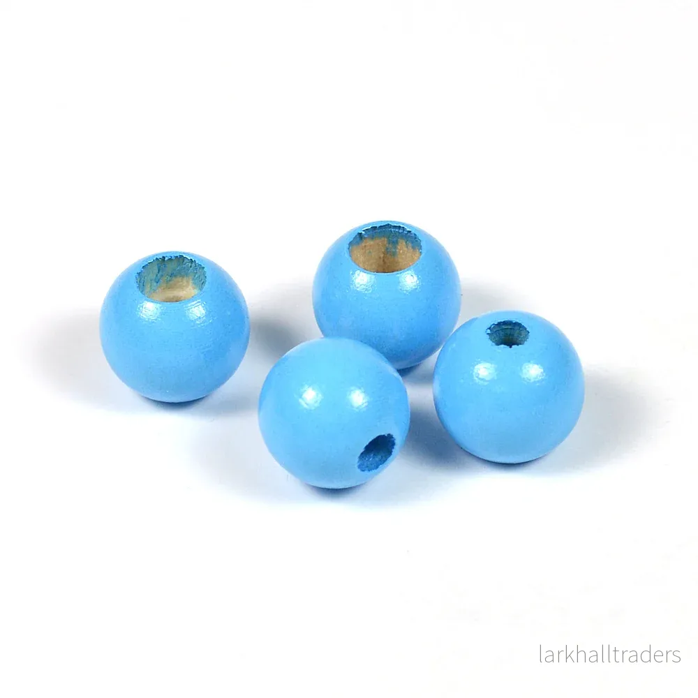 Säkerhetspärlor, 10mm, himmelsblå, 6st