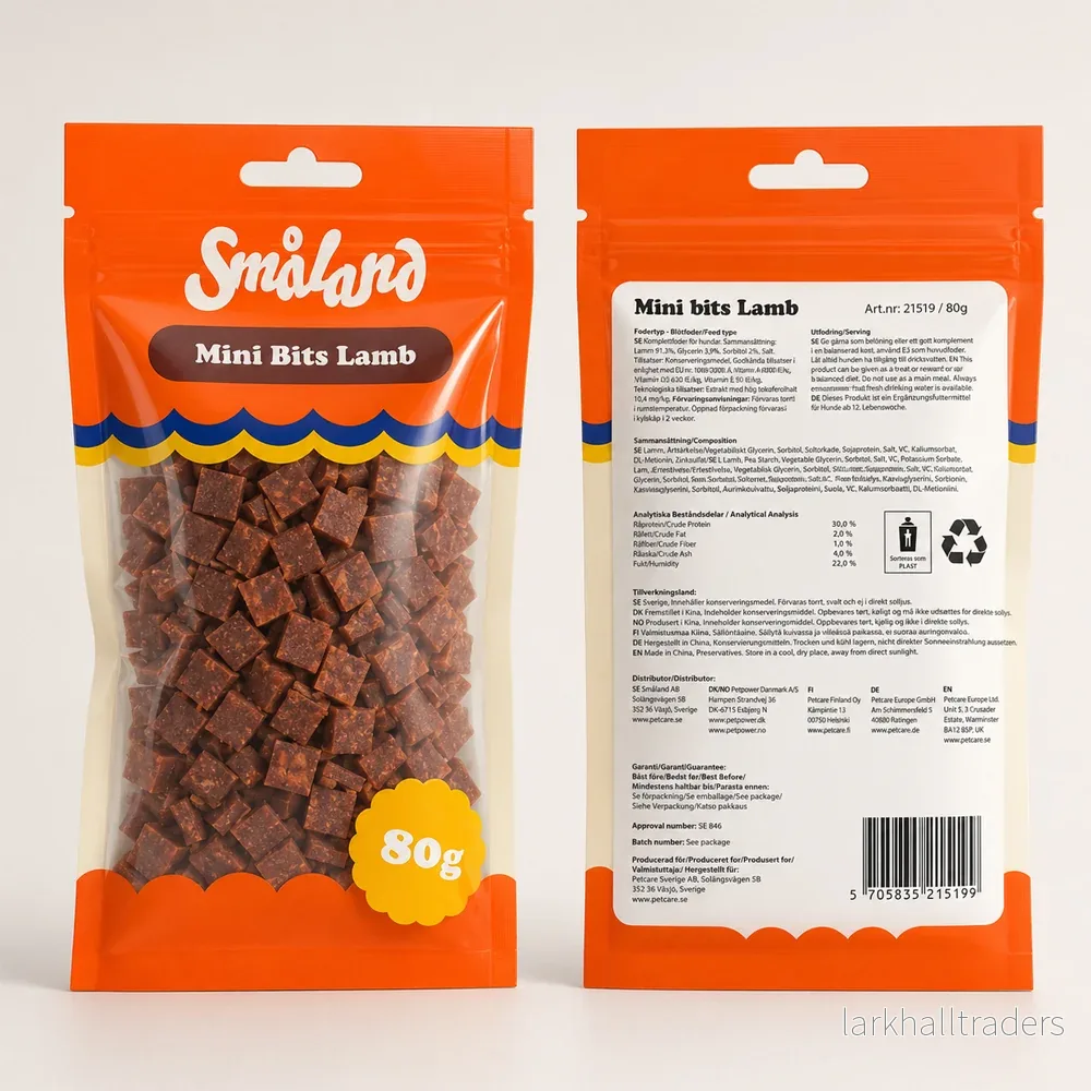 Småland Mini Bits Lamb 80 g (hundgodis av lamm) - Bild 2
