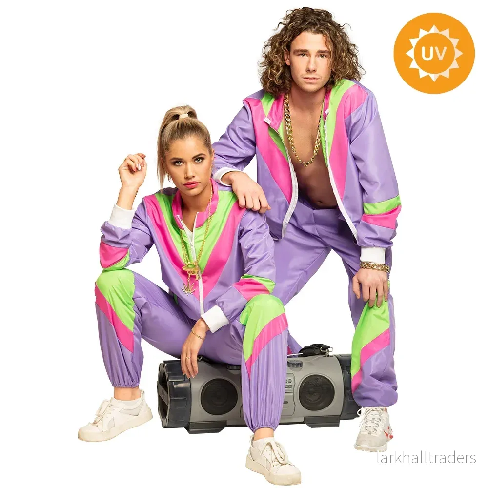 Träningsoverall, neon lila - Bild 2