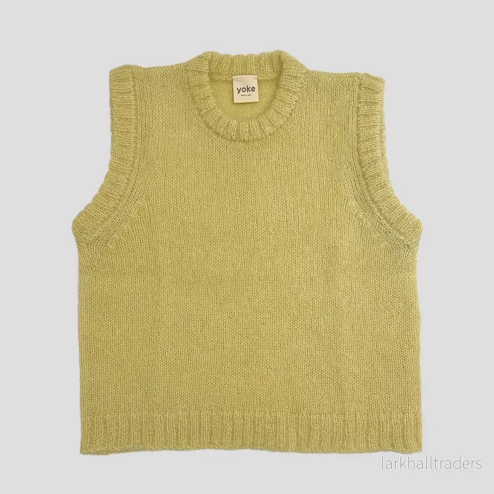Gul Borstat Mohair och Silke Linne