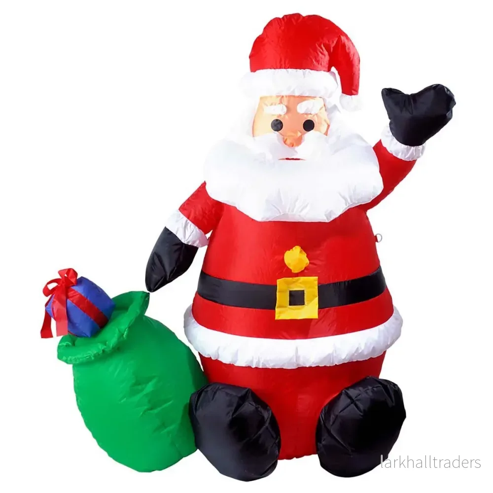 Uppblåsbar props, tomte 122 cm Uppblåsbar props, tomte 122 cm