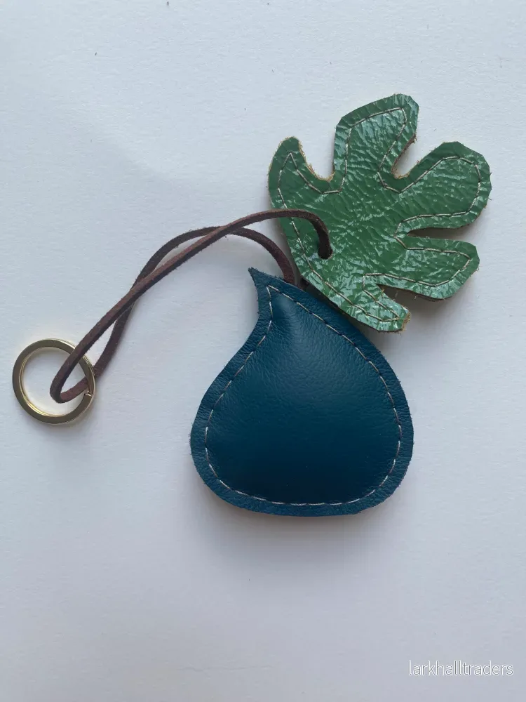 Nyckelring, väskberlock fig i italienskt läder - Bild 2