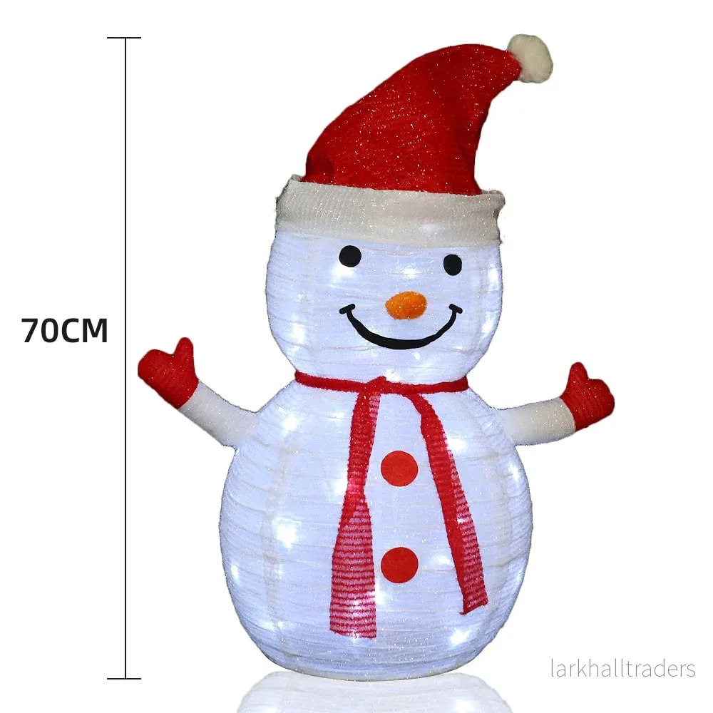 Snögubbe 70 cm - Hopfällbar med timer - - Bild 3