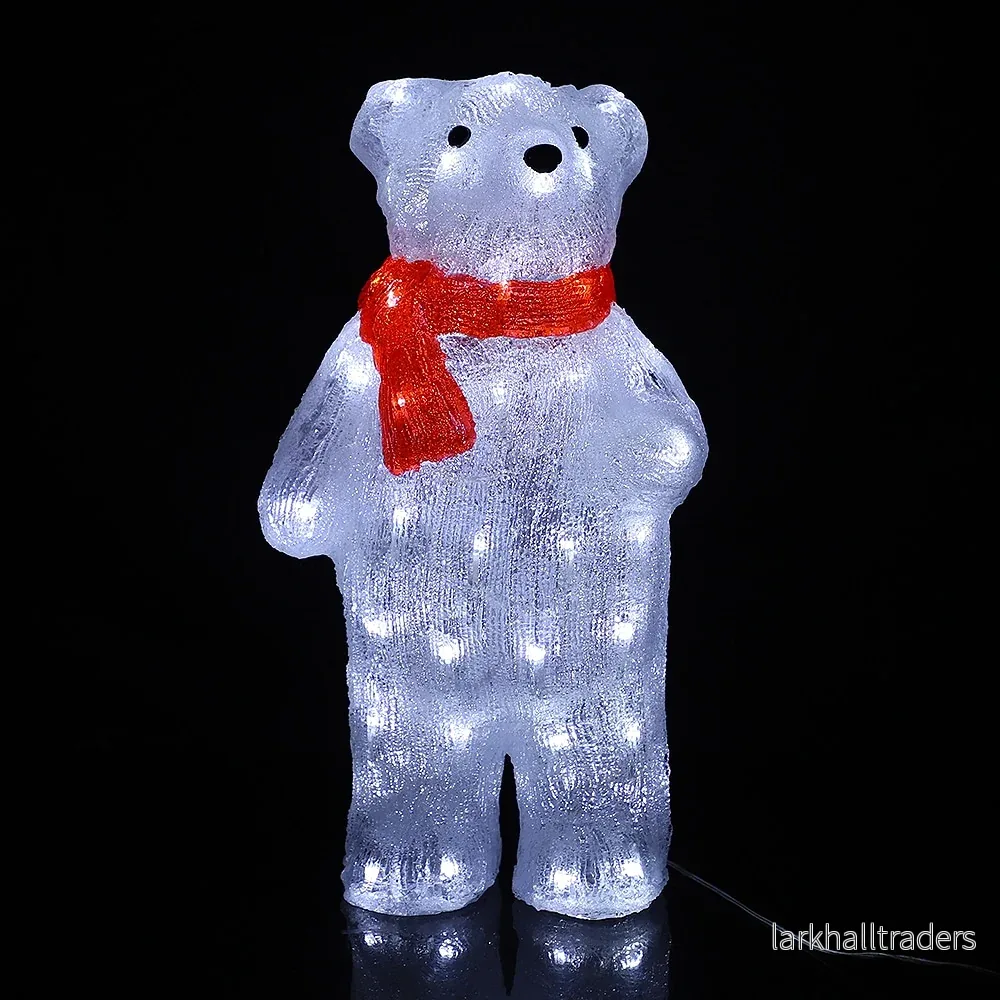 Akryl Isbjörn – Höjd 45 cm med LED-lampor – Akryl Isbjörn – Höjd 45 cm med LED-lampor –