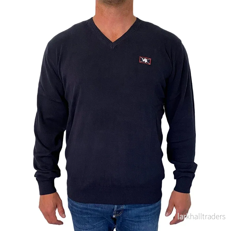 Sweatshirt Wilford Knit från Vinson Camp i Dark Sapphire