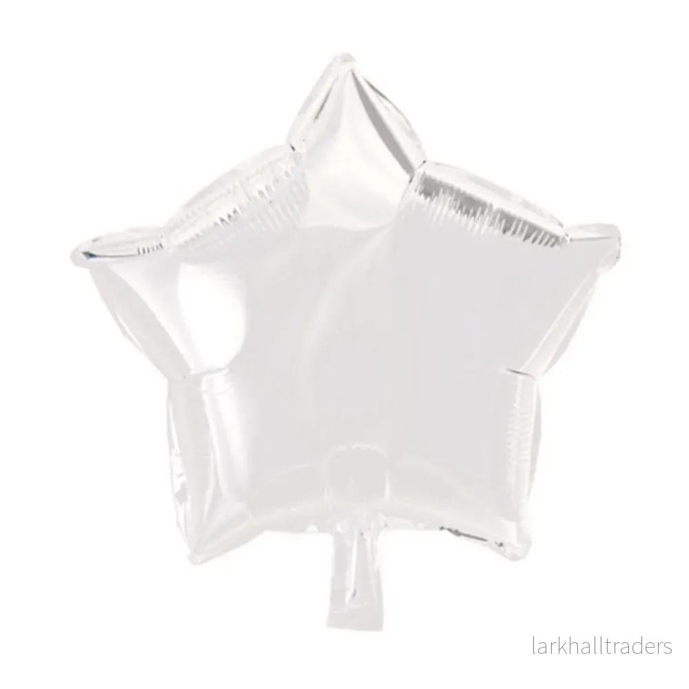 Folieballong, stjärna vit 45 cm Folieballong, stjärna vit 45 cm