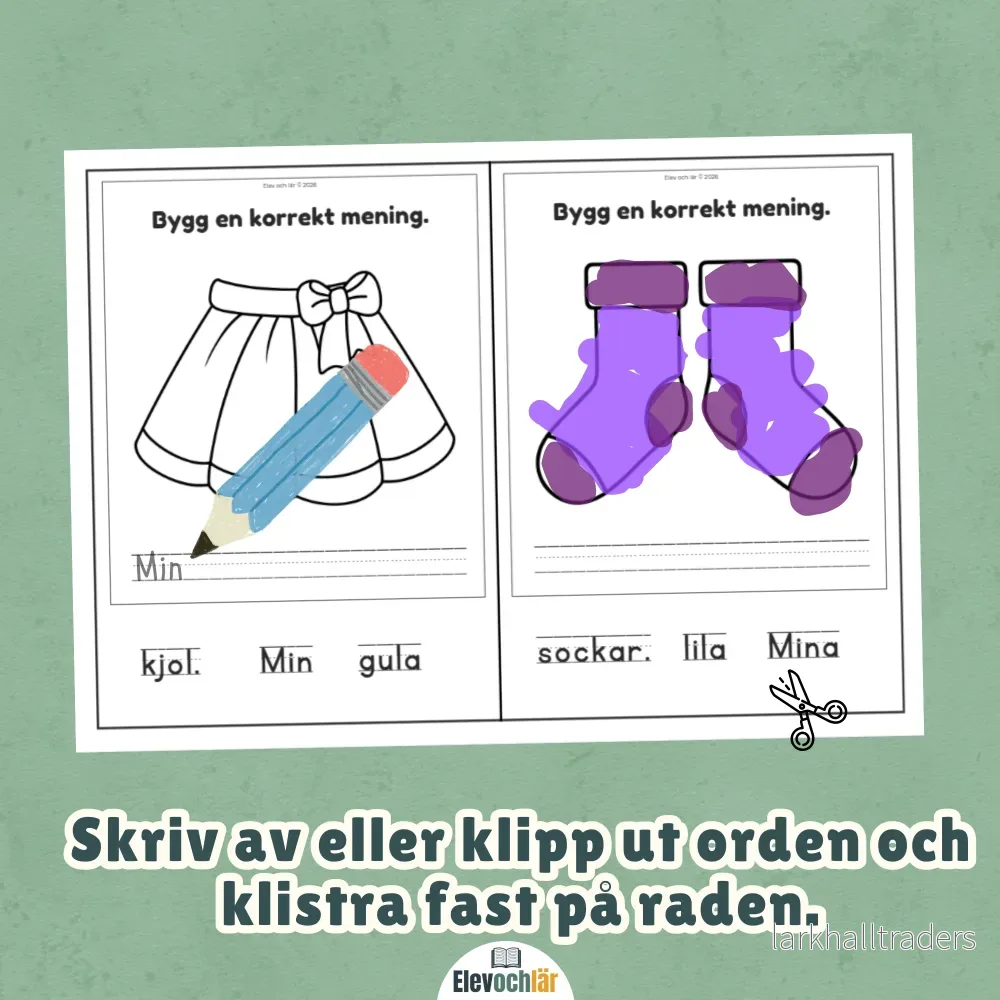 Bygg meningar - Kläder och färger - Bild 2