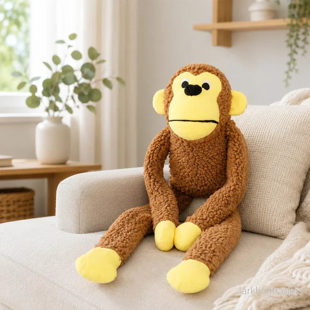 Hundleksak apa med pip – mjuk och rolig plyschleksak - Bild 2