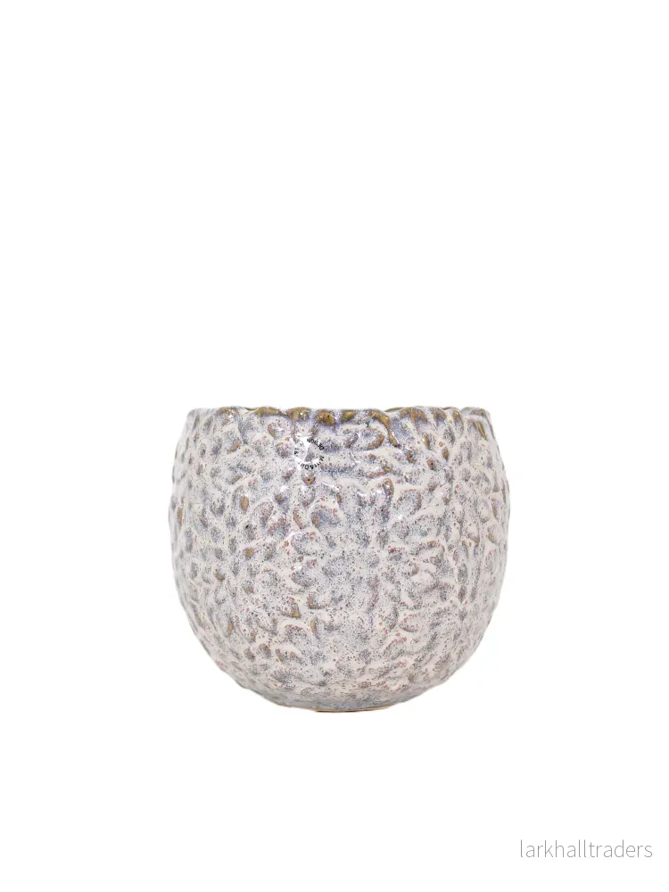 Flora creme/blå kruka