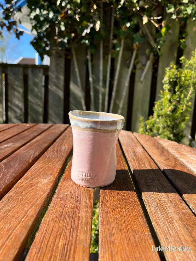 Handgjord Kopp - Rosa/Vit (Mellan) - Bild 3