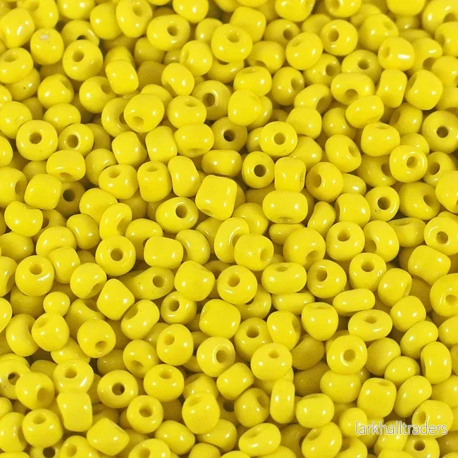 Seed Beads, 4mm, opak gul - Bild 3