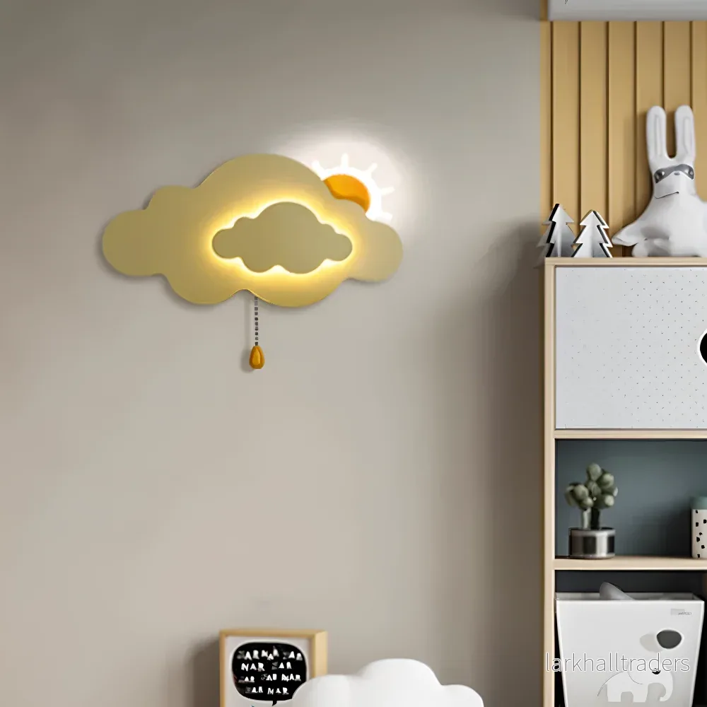 SkyGlow – Vägglampa med Moln och Sol för Barnrum – Mjuk LED-belysning för Lekfulla Drömmar SkyGlow – Vägglampa med Moln och Sol för Barnrum – Mjuk LED-belysning för Lekfulla Drömmar