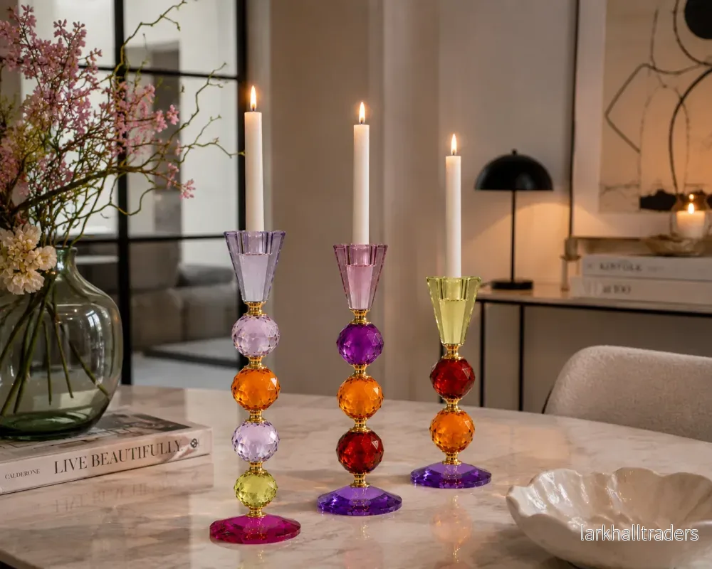 Crystalline Ljusstake i glas Multi - Bild 3
