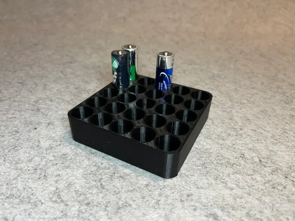 Batteristand för 25 AA-batterier