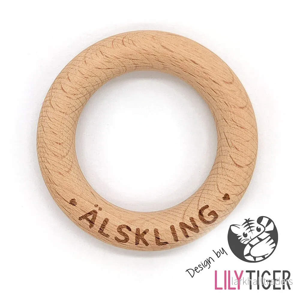 Graverad träring "ÄLSKLING", 5,5cm