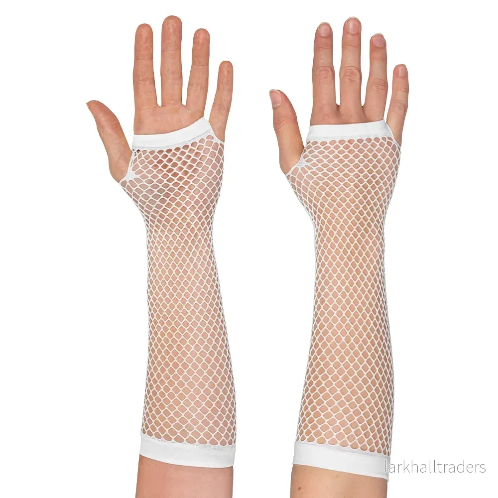 Näthandskar, vit långa 80-tal - Bild 3