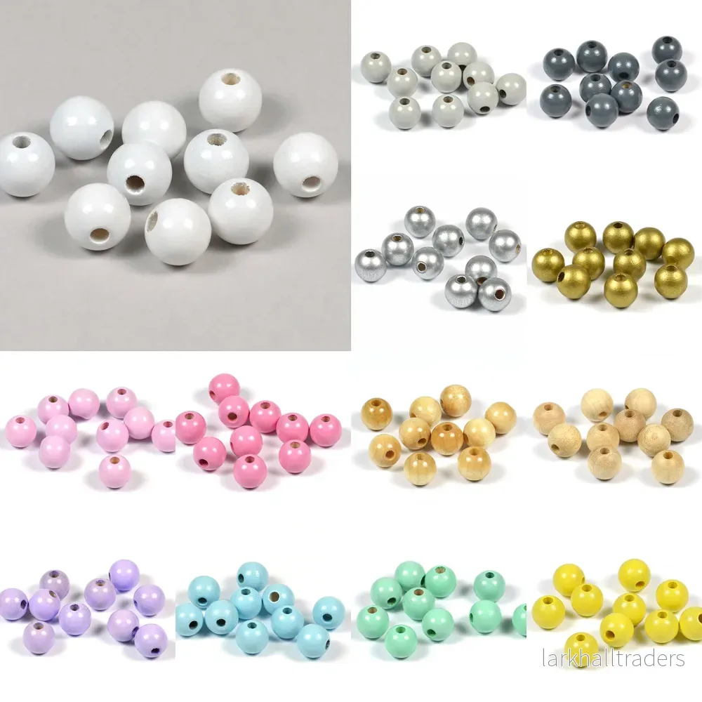 Träpärlor, 10mm, 250-pack