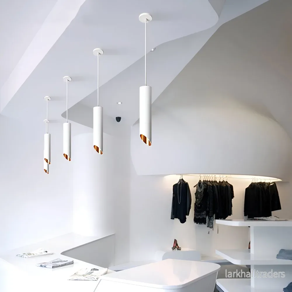 Uniqlux Tube – Modern LED-Pendellampa i Svart eller Vit Aluminium - Bild 3
