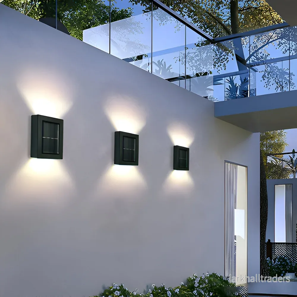 LumiSun – Solenergi Vägglampa med Dubbel Ljusspridning | Vattentät Utomhusbelysning LED IP65 - Bild 2