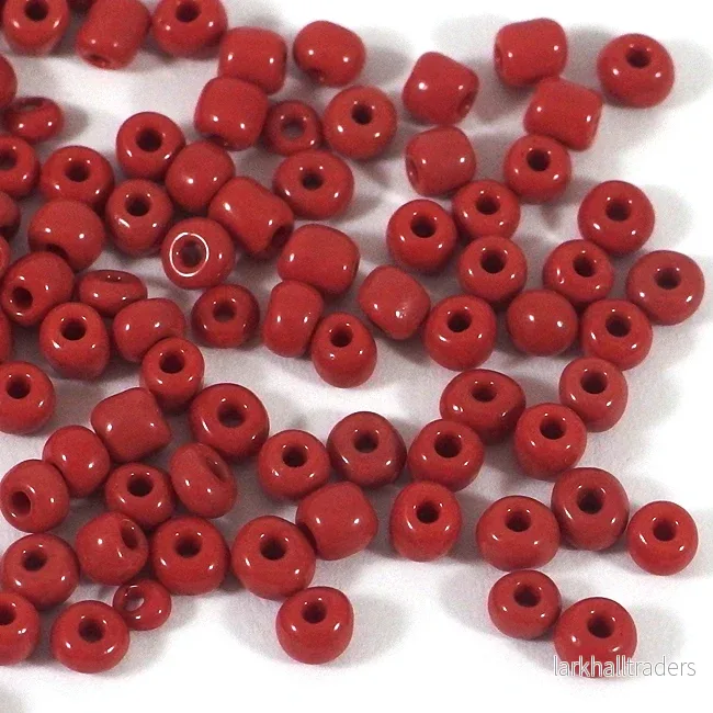 Seed Beads, 4mm, opak maroon red Seed Beads, 4mm, opak maroon red