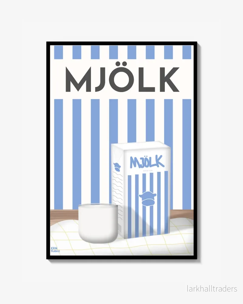 Blå Mjölk Poster Blå Mjölk Poster