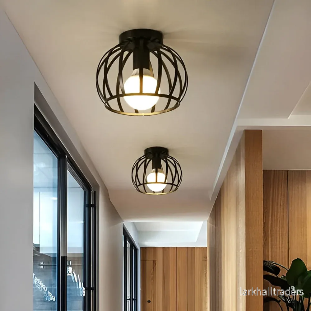 AisleShine – Geometrisk Taklampa i Svart Järn - Bild 2