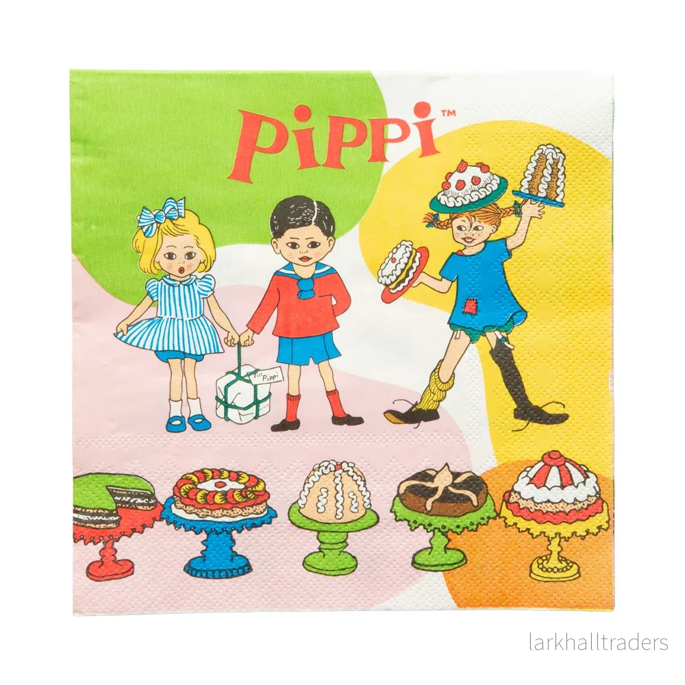 Servetter, Pippi Långstrump 33×33 cm 20 st Servetter, Pippi Långstrump 33×33 cm 20 st