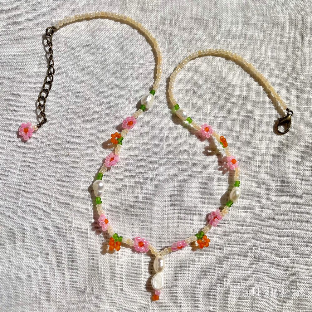 Pärlhalsband - Persikor & Pärlor - Bild 3