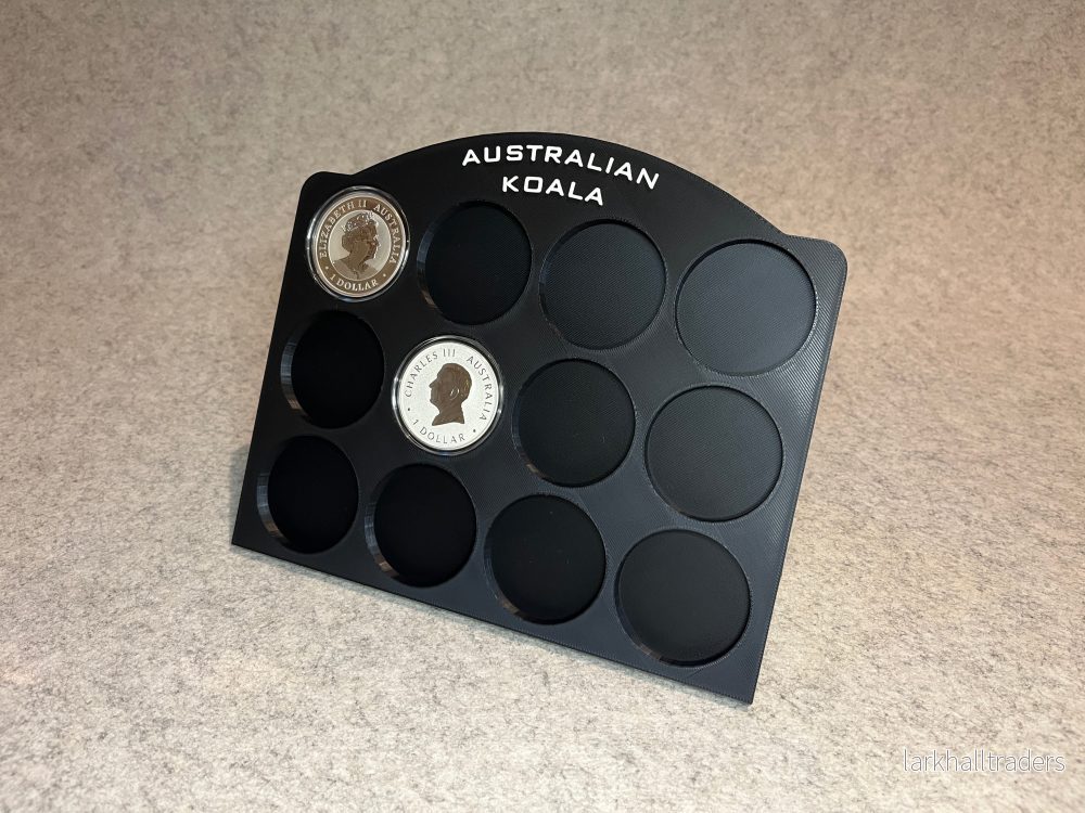 Displayställ för 12 st 1 oz Australian Koala-silvermynt Displayställ för 12 st 1 oz Australian Koala-silvermynt