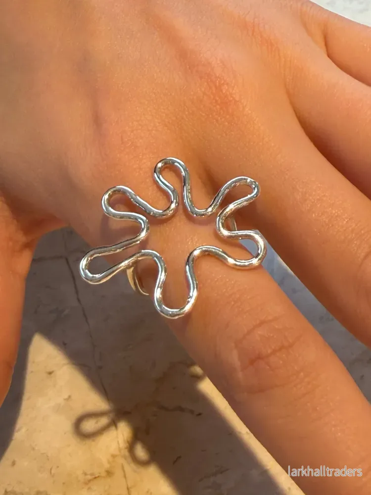 Fläckig Silverring