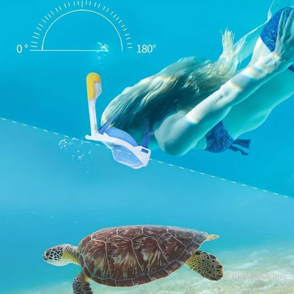 Snorkelmask för barn och vuxna med snorkel och 180 graders utsikt - Bild 2