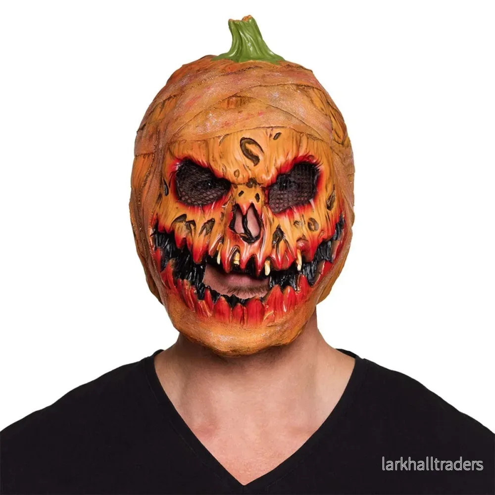 Latexmask, läskig pumpa Latexmask, läskig pumpa