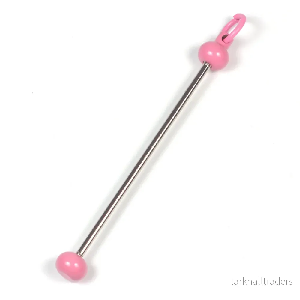 Pärlbar nyckelring, rosa