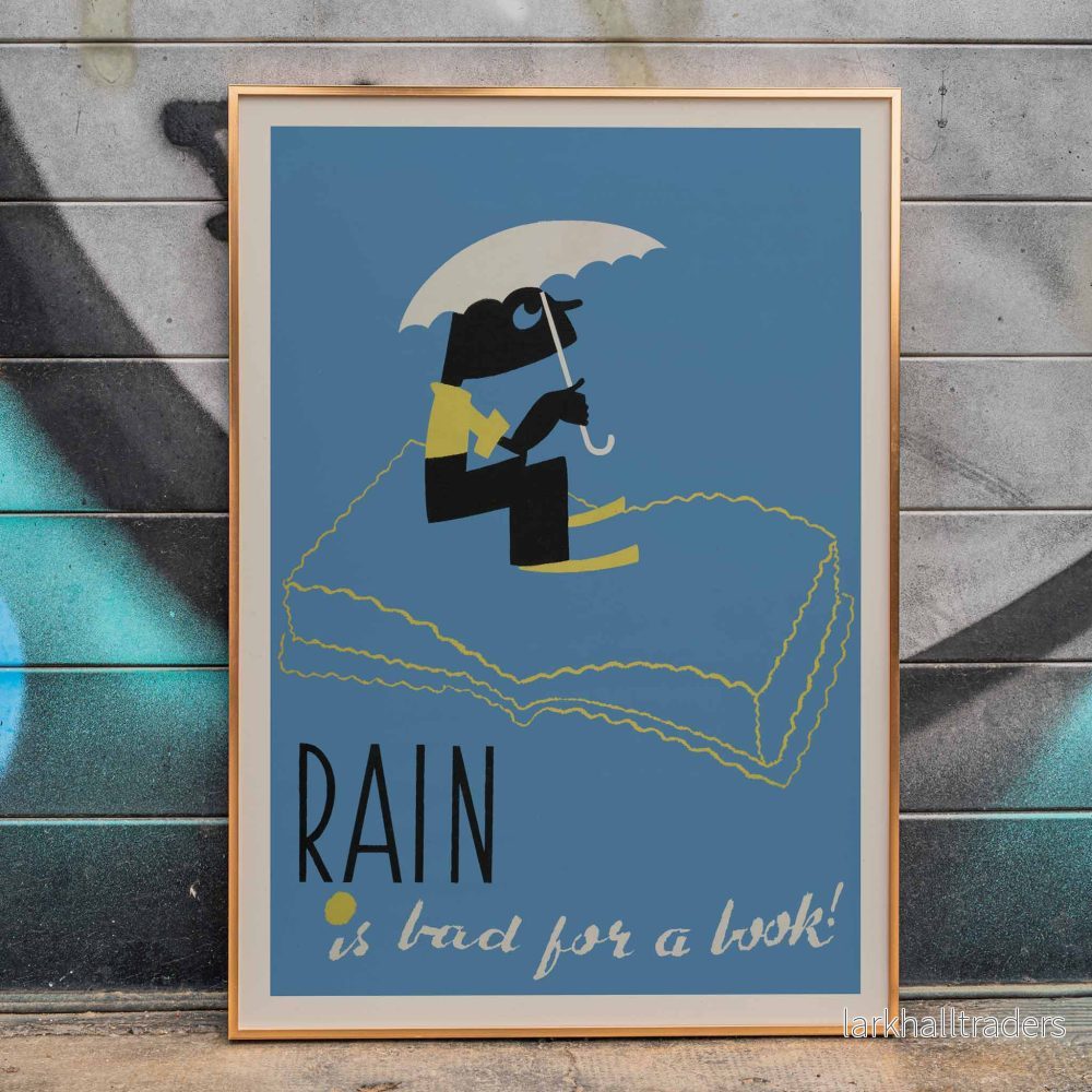 Regn är dåligt för en bok! Poster