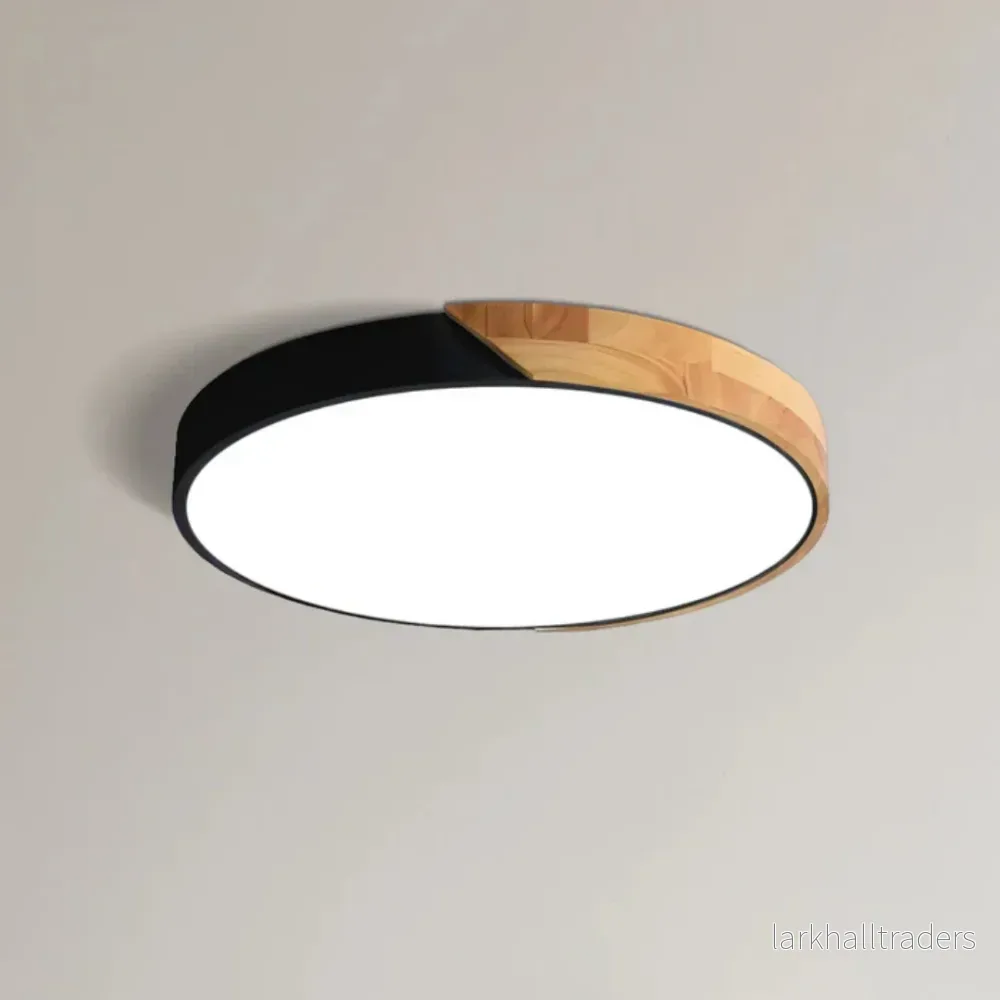Skandinavisk LED-taklampa i trä med varm design - Bild 2