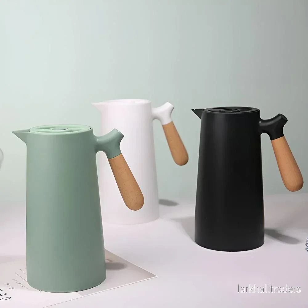 Isolerad karaff med trähandtag 1 liter