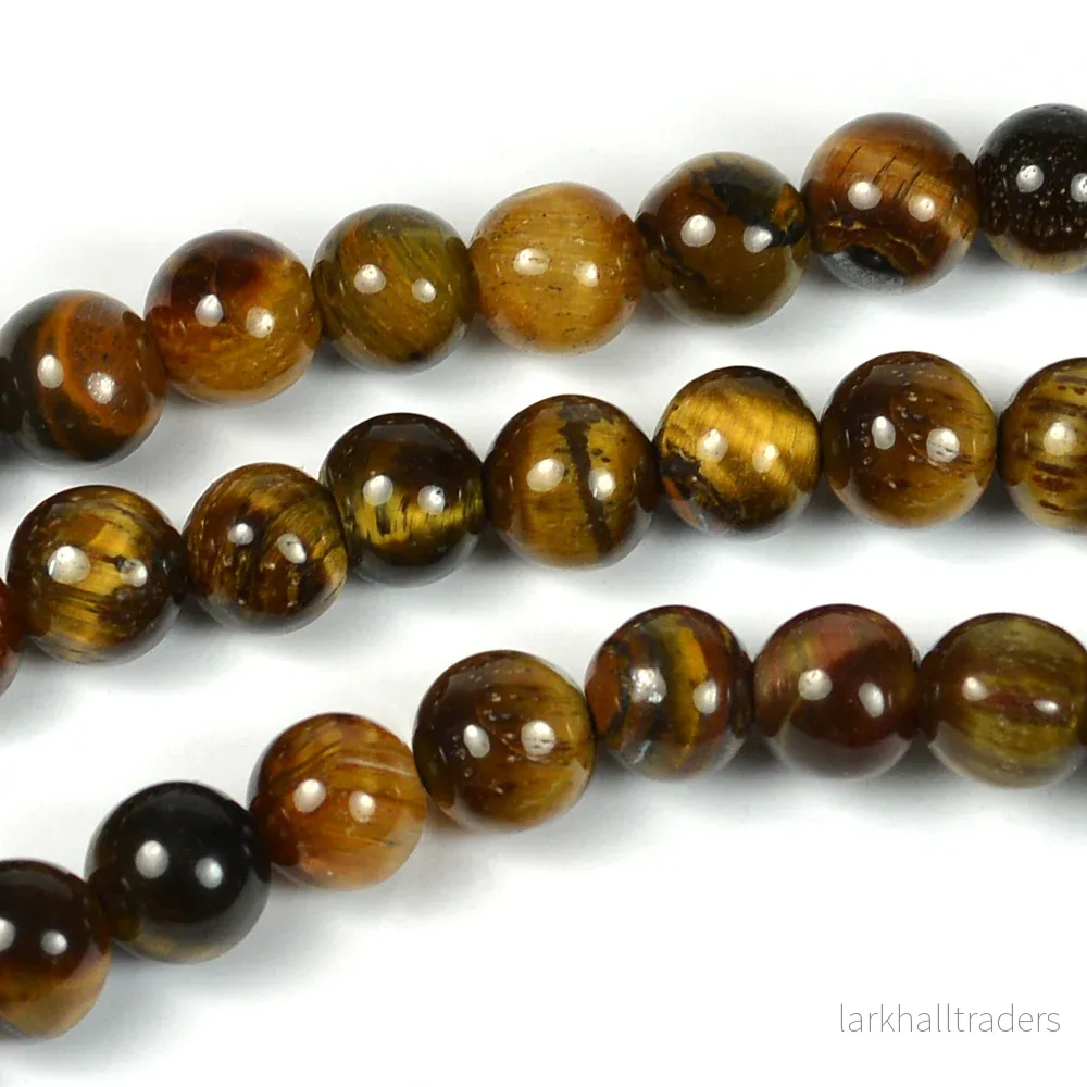 Tigeröga pärlor, 6mm Tigeröga pärlor, 6mm