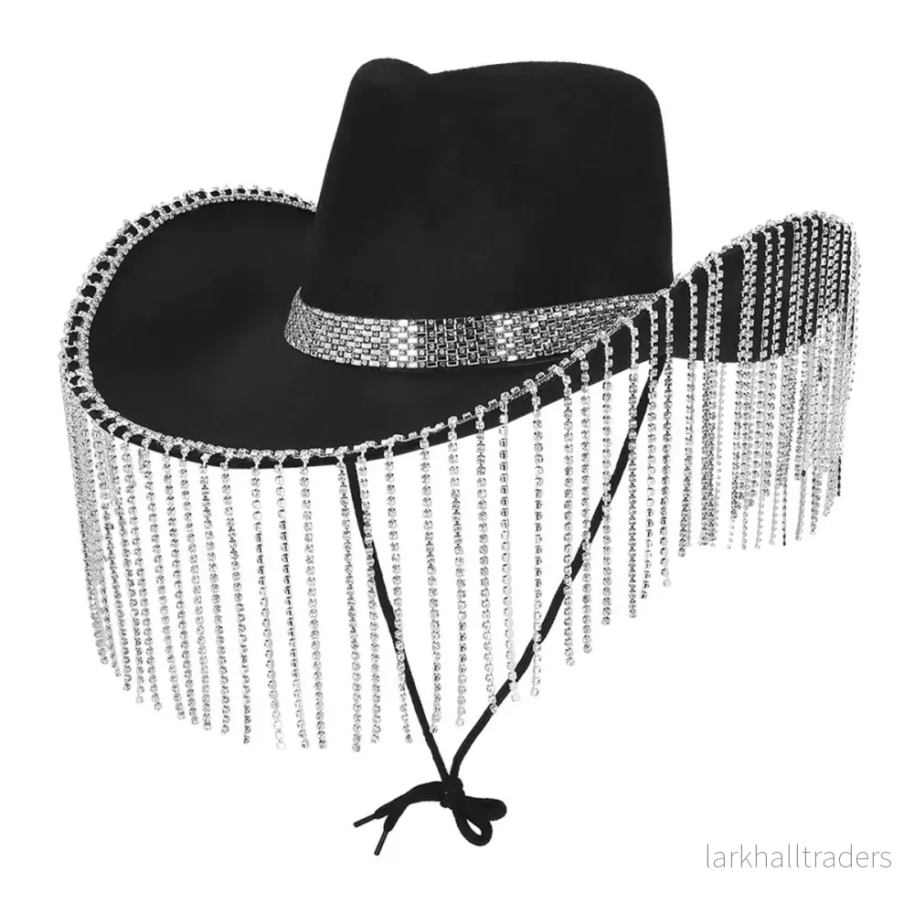 Cowboyhatt, showgirl svart Cowboyhatt, showgirl svart