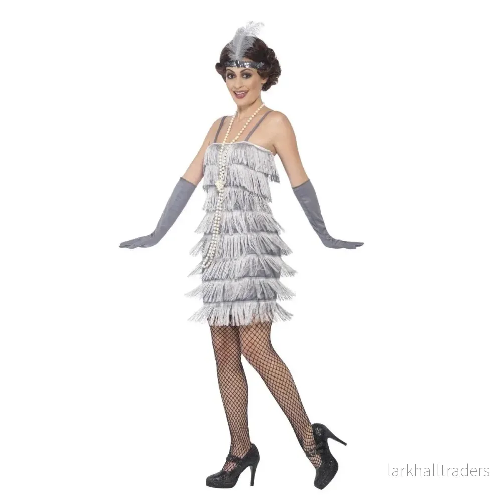 Charlestonklänning flapper silver Charlestonklänning flapper silver