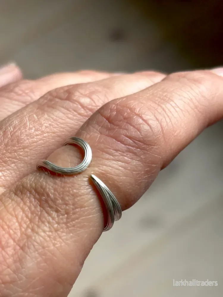 ALIGNED Silver dubbel ring