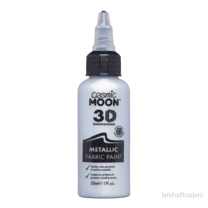 Moon Textilfärg 3D självlysande, metallic silver 30 ml Moon Textilfärg 3D självlysande, metallic silver 30 ml