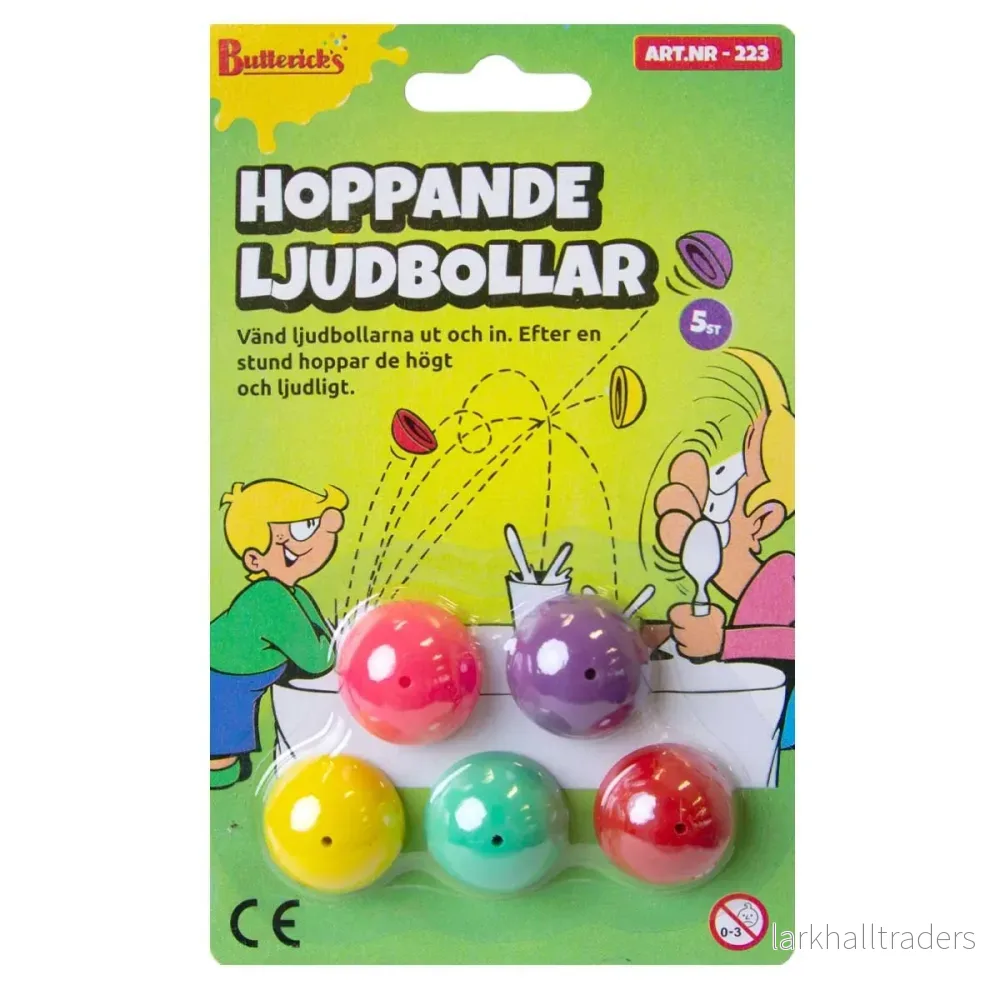 Hoppande ljudbollar 5 st