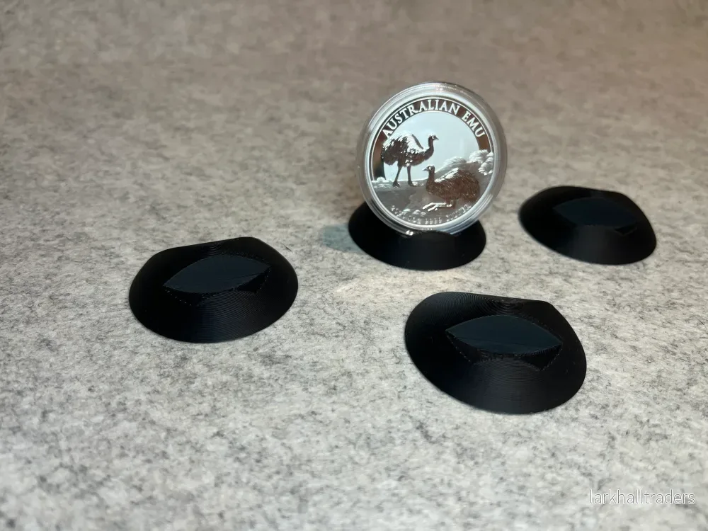 Displayplint för 1 oz silvermynt i kapsel - enskilt kupolställ - Bild 2