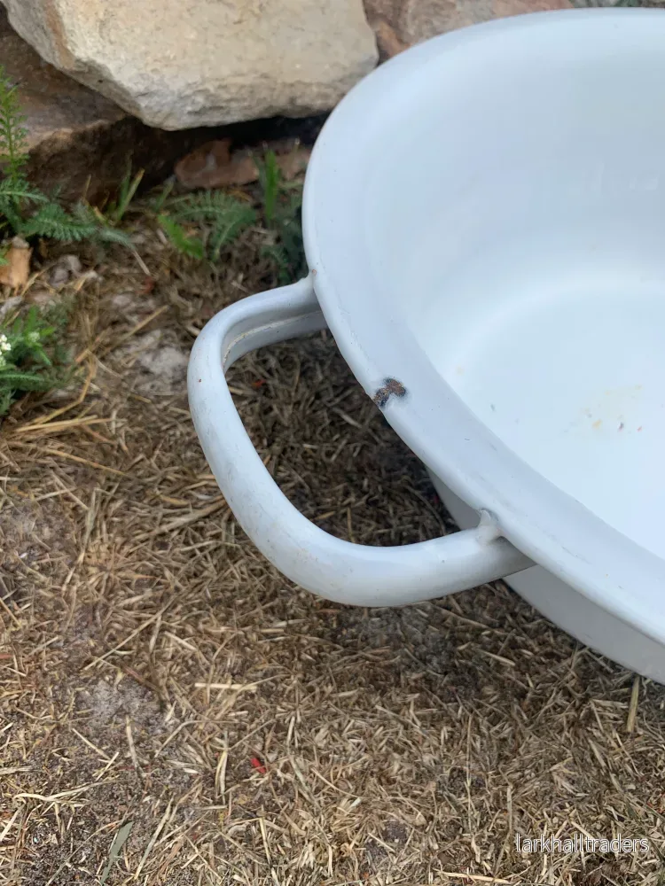 Fint gammalt emaljfat från Glud och Marstrand - Bild 3