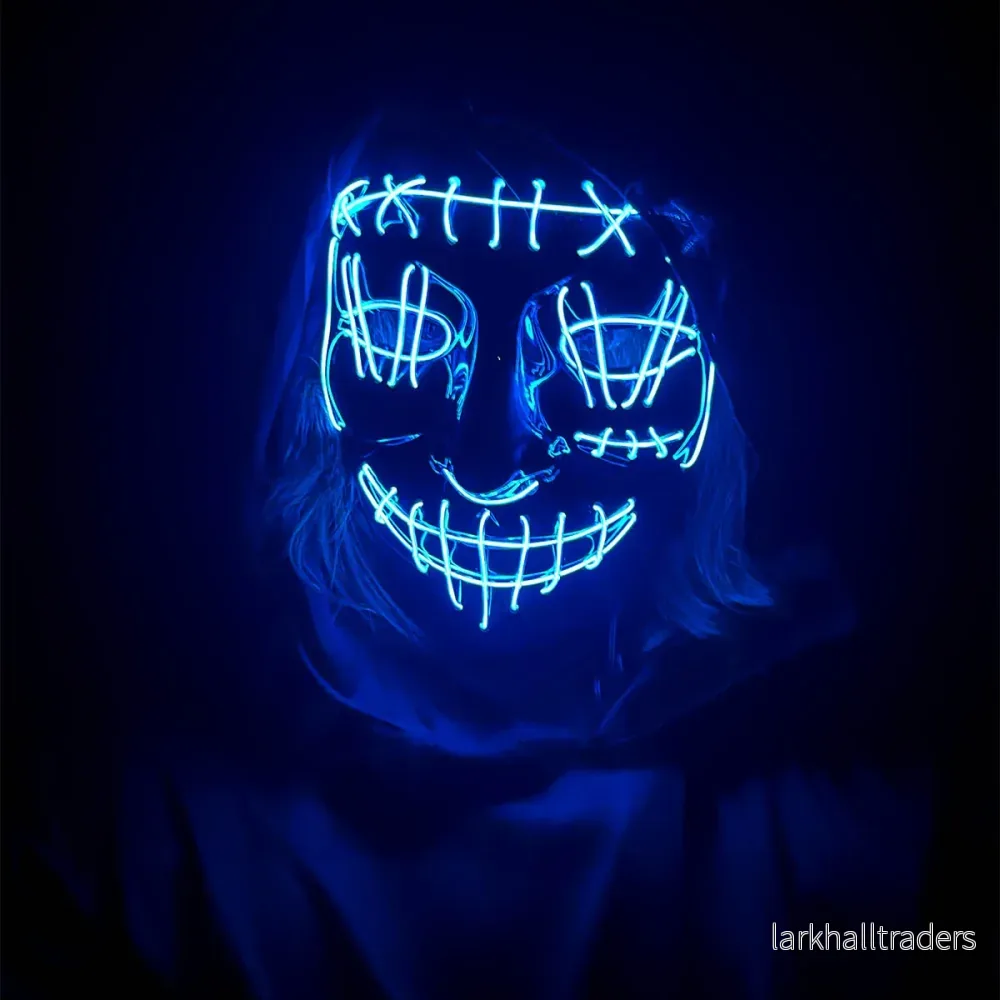 LED-mask, killer smile blue - Bild 3